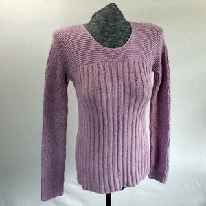 Eileen Fisher Purple Knit Sweater Medium